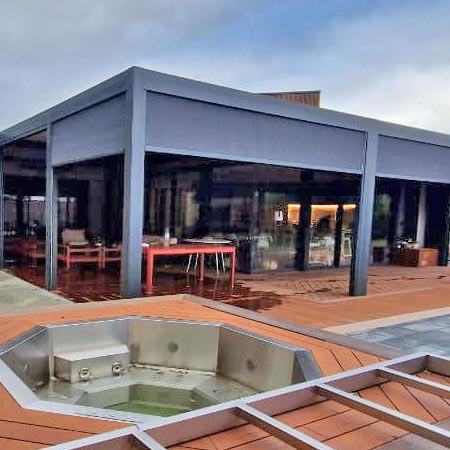 Pergolas option bioclimatique | Menuiseries David GERBEAUD Libourne Bordeaux Gironde rive droite et sud Charente-Maritime