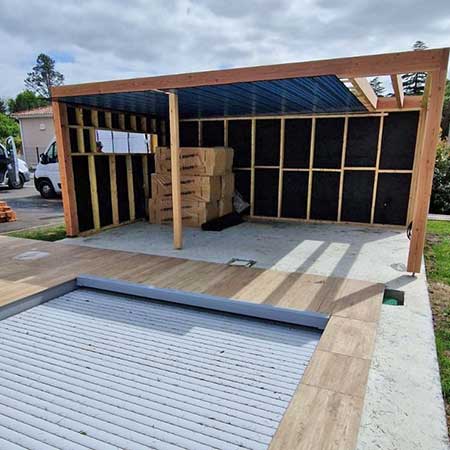 Pool house Abris de jardin | Menuiseries David GERBEAUD Libourne Bordeaux Gironde rive droite et sud Charente-Maritime