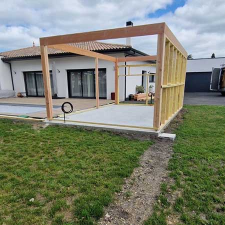 Pool house Abris de jardin | Menuiseries David GERBEAUD Libourne Bordeaux Gironde rive droite et sud Charente-Maritime