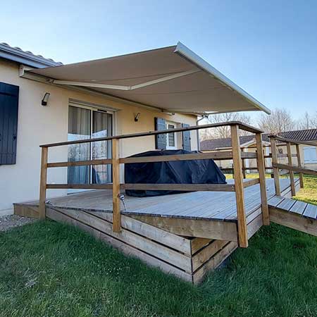 Pose de terrasses bois ou composite | Menuiseries David GERBEAUD Libourne Bordeaux Gironde rive droite et sud Charente-Maritime